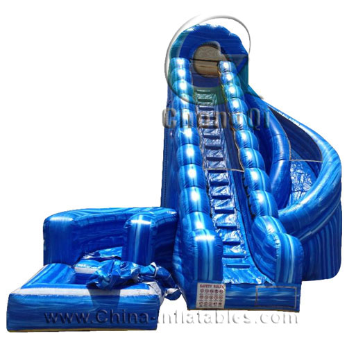 double lane inflatable water slide